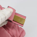 Miu Miu Hand Bag Leather Pink Gold Auth 185537-10