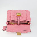 Miu Miu Hand Bag Leather Pink Gold Auth 185537-21
