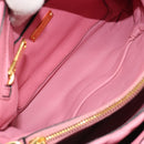 Miu Miu Hand Bag Leather Pink Gold Auth 185537-11