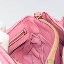 Miu Miu Hand Bag Leather Pink Gold Auth 185537-23