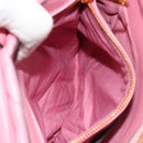 Miu Miu Hand Bag Leather Pink Gold Auth 185537-26