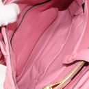 Miu Miu Hand Bag Leather Pink Gold Auth 185537-29