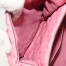 Miu Miu Hand Bag Leather Pink Gold Auth 185537-30