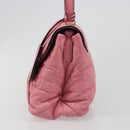 Miu Miu Hand Bag Leather Pink Gold Auth 185537-3