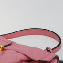 Miu Miu Hand Bag Leather Pink Gold Auth 185537-14