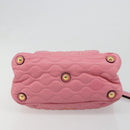 Miu Miu Hand Bag Leather Pink Gold Auth 185537-5