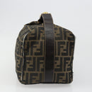 FENDI Zucca Canvas Vanity Hand Bag Black Brown Auth 185538-5