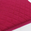 CHANEL Matelasse Chain Shoulder Bag Cotton Jersey Wine Red Gold CC Auth 185539-9
