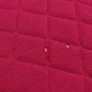 CHANEL Matelasse Chain Shoulder Bag Cotton Jersey Wine Red Gold CC Auth 185539-10