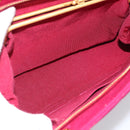CHANEL Matelasse Chain Shoulder Bag Cotton Jersey Wine Red Gold CC Auth 185539-11