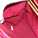 CHANEL Matelasse Chain Shoulder Bag Cotton Jersey Wine Red Gold CC Auth 185539-22