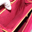CHANEL Matelasse Chain Shoulder Bag Cotton Jersey Wine Red Gold CC Auth 185539-23