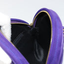 CHANEL Matelasse Chain Hand Bag Suede Purple Gold CC Auth 185540A-20