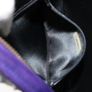 CHANEL Matelasse Chain Hand Bag Suede Purple Gold CC Auth 185540A-23