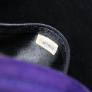 CHANEL Matelasse Chain Hand Bag Suede Purple Gold CC Auth 185540A-10