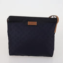 GUCCI GG Canvas Shoulder Bag 2 Set Beige Navy Auth 185541-10