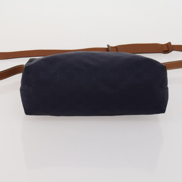GUCCI GG Canvas Shoulder Bag 2 Set Beige Navy Auth 185541