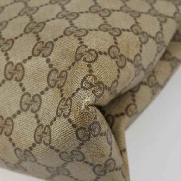 GUCCI GG Supreme Web Sherry Line Tote Bag PVC Beige Gold 39 02 091 Auth 185543
