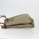 GUCCI GG Supreme Web Sherry Line Tote Bag PVC Beige Gold 39 02 091 Auth 185543-5