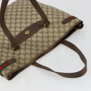 GUCCI GG Supreme Web Sherry Line Tote Bag PVC Beige Gold 39 02 091 Auth 185543-6