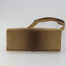 Salvatore Ferragamo Gancini Shoulder Bag Leather Beige Silver Auth 185544-11