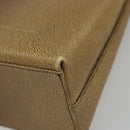 Salvatore Ferragamo Gancini Shoulder Bag Leather Beige Silver Auth 185544-12