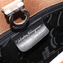 Salvatore Ferragamo Gancini Shoulder Bag Leather Beige Silver Auth 185544-19