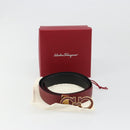 Salvatore Ferragamo Gancini Riem Leer 96cm Rood Goud Aut. 185545A-12
