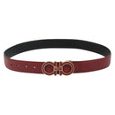 Salvatore Ferragamo Gancini Riem Leer 96cm Rood Goud Aut. 185545A-1