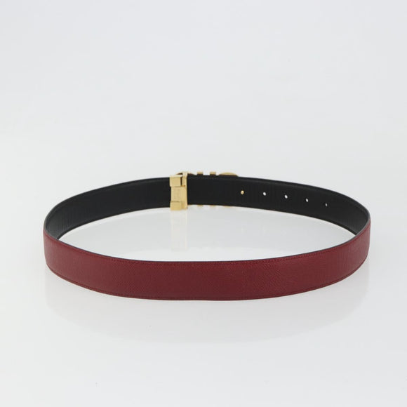 Salvatore Ferragamo Gancini Riem Leer 96cm Rood Goud Aut. 185545A