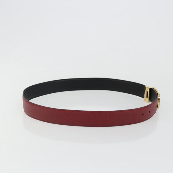 Salvatore Ferragamo Gancini Riem Leer 96cm Rood Goud Aut. 185545A