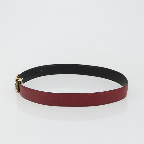 Salvatore Ferragamo Gancini Riem Leer 96cm Rood Goud Aut. 185545A