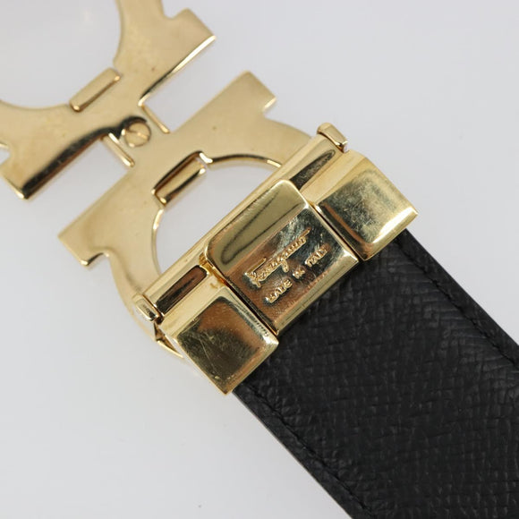 Salvatore Ferragamo Gancini Riem Leer 96cm Rood Goud Aut. 185545A