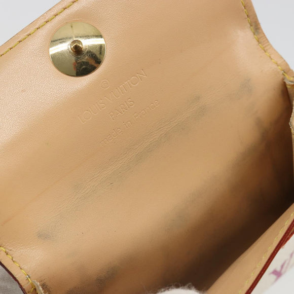 LOUIS VUITTON Multicolor Porte Monnaie Cozy Coin Purse White M60006 Auth 185546