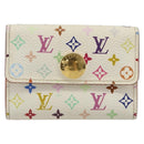 LOUIS VUITTON Multicolor Porte Monnaie Cozy Coin Purse White M60006 Auth 185546-13