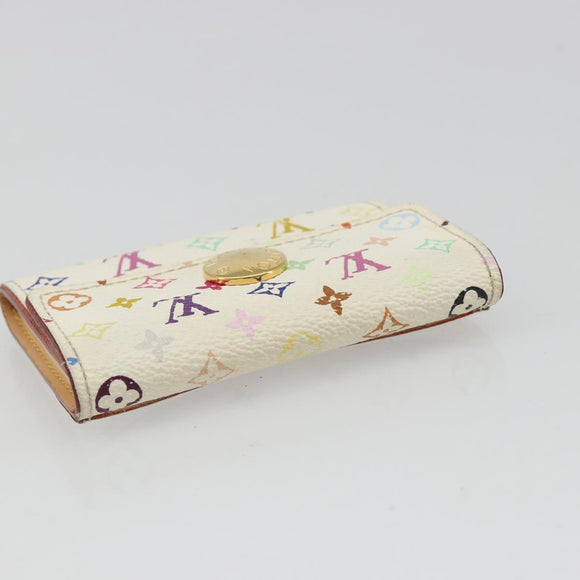 LOUIS VUITTON Multicolor Porte Monnaie Cozy Coin Purse White M60006 Auth 185546
