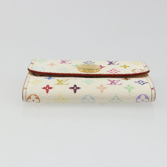 LOUIS VUITTON Multicolor Porte Monnaie Cozy Coin Purse White M60006 Auth 185546