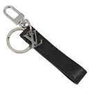 LOUIS VUITTON Monogram Shadow Key Holder Dragonne Black M01298 LV Auth 185547-1