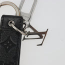 LOUIS VUITTON Monogram Shadow Key Holder Dragonne Black M01298 LV Auth 185547-9