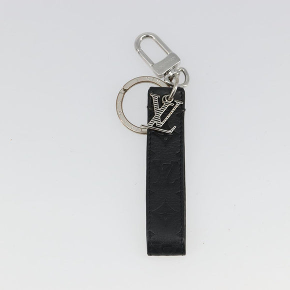 LOUIS VUITTON Monogram Shadow Key Holder Dragonne Black M01298 LV Auth 185547