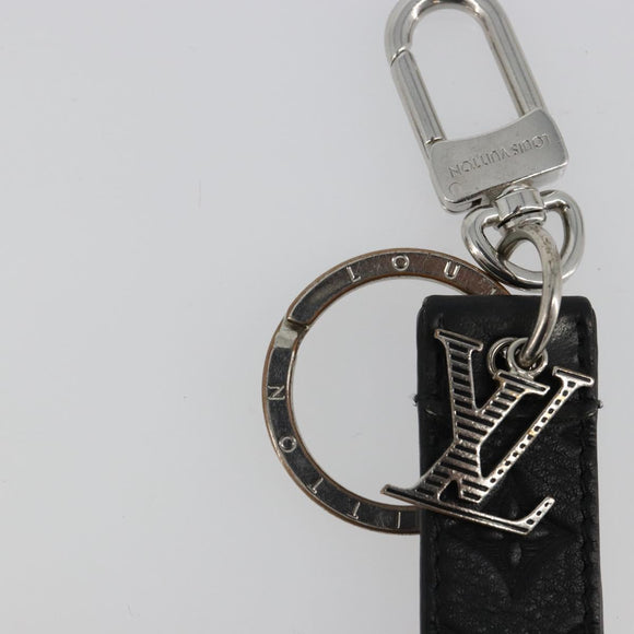 LOUIS VUITTON Monogram Shadow Key Holder Dragonne Black M01298 LV Auth 185547
