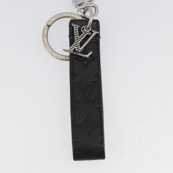 LOUIS VUITTON Monogram Shadow Key Holder Dragonne Black M01298 LV Auth 185547