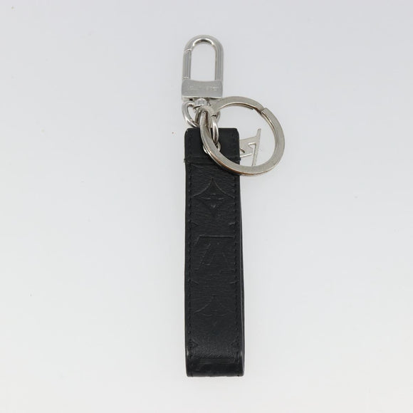 LOUIS VUITTON Monogram Shadow Key Holder Dragonne Black M01298 LV Auth 185547