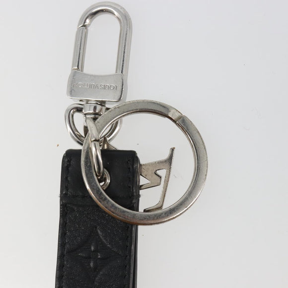 LOUIS VUITTON Monogram Shadow Key Holder Dragonne Black M01298 LV Auth 185547