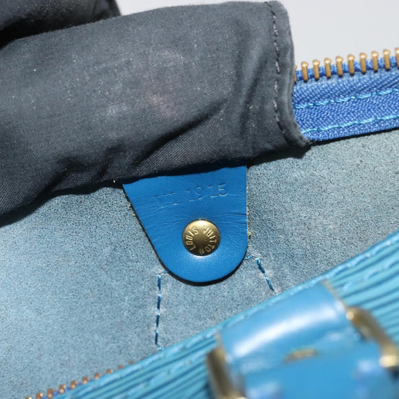 LOUIS VUITTON Epi Speedy 30 Hand Bag Toledo Blue M43005 LV Auth 185554