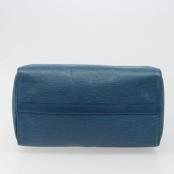 LOUIS VUITTON Epi Speedy 30 Hand Bag Toledo Blue M43005 LV Auth 185554