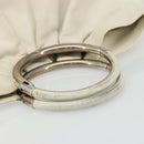 Christian Dior Hand Bag Leather White Silver Auth 185555-7