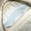 Christian Dior Cannage Phone Pouch Chain Bag Patent Light Blue Gold Auth 185556-24