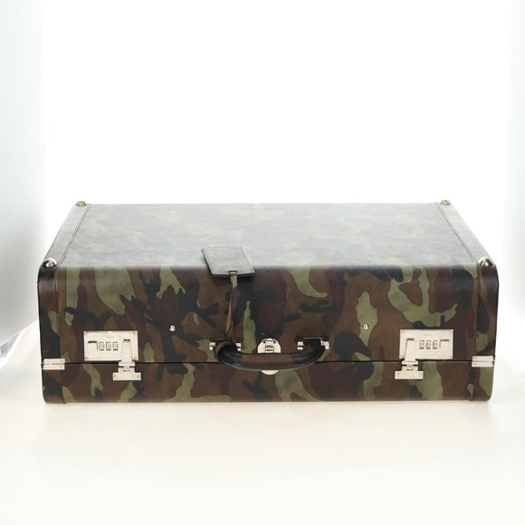 PRADA Trunk Saffiano leather Camouflage Auth 185558V