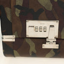 PRADA Trunk Saffiano leather Camouflage Auth 185558V-14